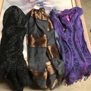 3 oversized scarves